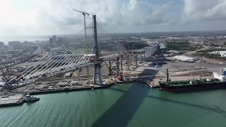 PROGRESS REPORT Updated completion date released for new Harbor Bridge project [upl. by Kcitrap566]