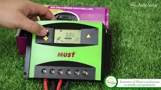 Regulador de carga 50A PWM Must Solar 1224V [upl. by Kenwee144]