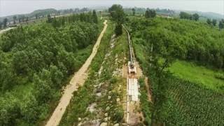 Aerial video recording of a CO2 pipeline rupture test [upl. by Eirotal]