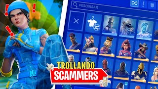 ESTE SCAMMER PASSOU DOS LIMITES… Trollando scammers  Fortnite [upl. by Anaj]