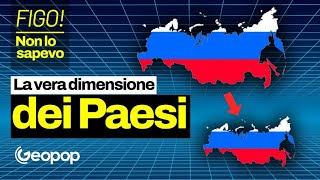 Linganno delle mappe le vere dimensioni dei Paesi come Russia e USA non sono come crediamo [upl. by Inger]