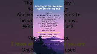 Justin Bieber ft Big Sean  As Long As You Love Me Lyrics shorts [upl. by Reniti803]