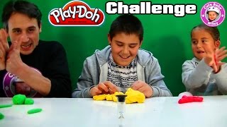 PlayDoh Knetmasse Challenge  wer kann besser kneten  Kinderkanal [upl. by Rosenkranz]