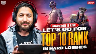 CONQUEROR LOBBIES RUSH GAMEPLAY  TOP RANKING  TMG MARKHOR  PUBG Live Stream [upl. by Aehsan]