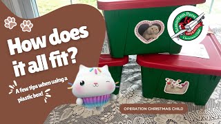 Operation Christmas Child  Tips for packing in a plastic box 2024 [upl. by Cousins931]