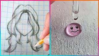 Easy Art TIPS amp HACKS That Work Extremely Well ▶ 10 [upl. by Acilgna]