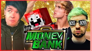 DanTDM JackSepticEye Logan Paul ExplodingTNT  amp   Money in the Bank  WWE 2K17 [upl. by Mohorva]