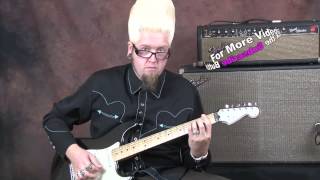 Learn surf guitar lesson cool funky chords and riffs played on Fender Custom Shop Stratocaster [upl. by Wilder]