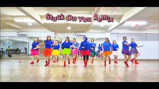 Stuck On You Remix Linedance  Dance Lovers Studio by Yuli Icon [upl. by Florance]