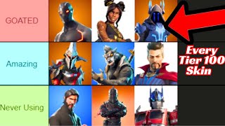 I RANKED EVERY TIER 100 SKIN IN FORTNITE [upl. by Philipines87]