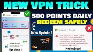 New VPN TRICK 2024 ✅ For Microsoft Rewards  500 Points Daily  New Update [upl. by Raseta]