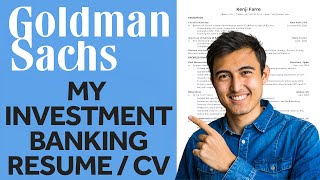 My Goldman Sachs Resume for Investment Banking [upl. by Truman]