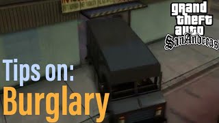 Tips on Burglary GTA San Andreas All PlatformsVersions [upl. by Eineeuq]