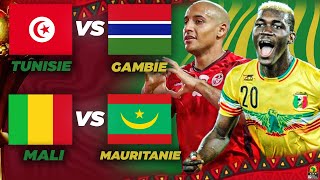 🔴🇬🇲🇹🇳 GAMBIE  TUNISIE  🇲🇱🇲🇷MALI  MAURITANIE  🇹🇳 LA TUNISIE EN HUITIEME   CAN [upl. by Caruso]