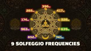 Deep Sleep ☯ All 9 Solfeggio Frequencies ☯ Black Screen ☯ Binaural Beats [upl. by Htenaj255]