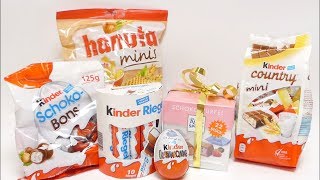 KINDER SURPRISE CHOCOLATE Mix  Hanuta Surprise Egg and Schoko Bons [upl. by Mandell]