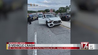 Wake Forest wreck closes part of NC 98 [upl. by Llemaj360]