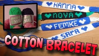 How To Make a Name Bracelet Using Cotton Yarn [upl. by Goff]