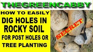 HOW TO DIG HOLES IN ROCKY SOIL FOR POST HOLES OR TREE PLANTING  REMOVE ROCKS EASILY [upl. by Alian]