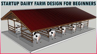 Simple Modern Dairy Farm Shed Design For 10 Cows  Cow Farm Beginners Guide [upl. by Oecam839]