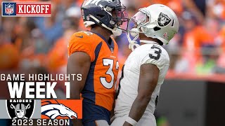 Las Vegas Raiders vs Denver Broncos Game Highlights  NFL 2023 Week 1 [upl. by Korey]