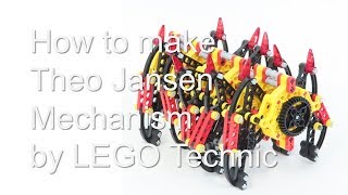 How to make Theo Jansen Mechanism by LEGO Technic  strandbeest  LEGO [upl. by Ellicul926]