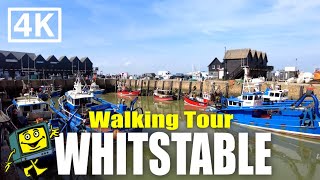 WHITSTABLE Kent UK  Town Centre Seafront amp Harbour  4K Walking Tour [upl. by Janela]