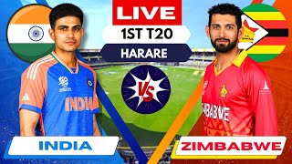 🔴 Live India vs Zimbabwe 1st T20 match Live Match Score amp Commentary  IND vs ZIM Live match Today [upl. by Ylerebmik631]