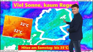 SOMMERCOMEBACK viel Sonnenschein bis zum Wochenende Freitag und Samstag vorübergehend heiß [upl. by Etnuahc]