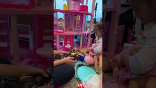 🎀Cute Girl Playing Barbie Dream House Adventure 10 Play Areas amp 3Story Slide barbie playing [upl. by Haden]