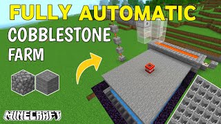 New Automatic cobblestone farm in Minecraft pe 119 cobblestone farm mcpe 119 mcpebedrockpc [upl. by Onurb]