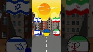 allies of Iran and Israel countryballs russia usa germany turkey france pakistan china [upl. by Trela]