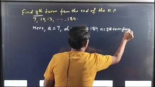 rajmaths vedio how to find nth term from end of the A P [upl. by Alym230]