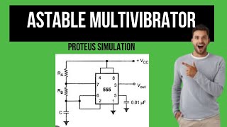 555 Timer as Astable Multivibrator 555 555timer electronics [upl. by Fairlie833]