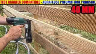 agrafeuse pneumatique PARKSIDE LIDL Test dagrafes 40 mm Amazon  compresseur parkside PKO 270 [upl. by Leinoto]