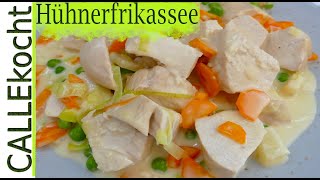 Hühnerfrikassee super schnell selber kochen Lecker und einfach Rezept [upl. by Aisatsan]