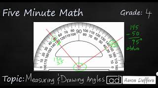 4th Grade Math Measuring and Drawing Angles [upl. by Mills930]