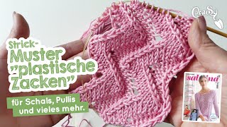 Strickmuster quotplastische Zackenquot aus Sabrina stricken Strickmuster musterstricken sommermuster [upl. by Fitzhugh113]