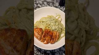 Green spaghetti recipe 😋 spaghetti food dinner ideas dinner [upl. by Kusin]