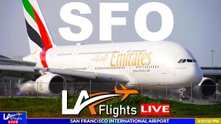 🔴LIVE SFO AIRPORT LIVE  San Francisco International Airport  SFO Plane Spotting [upl. by Akinad872]