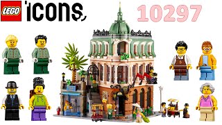 LEGO Icons 10297 Boutique Hotel Speed Build Review [upl. by Curran592]