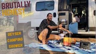 Brutally Honest reviews  Geyser camping shower review [upl. by Meggi823]