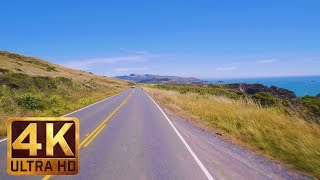 4K Scenic Drive  4 HRS Relaxation Video with Music  King Ridge Road California [upl. by Nisen]