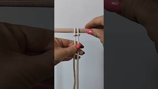 makramé kezdőcsomó  macrame larks head knot variation macrametutorial [upl. by Llerrat]