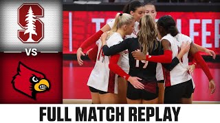 Stanford vs Louisville Full Match Replay  2023 ACC Volleyball [upl. by Berlin]