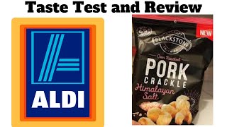 Aldi Blackstone Pork Crackle with Hymalayan Salt  Taste Test and Review  Aldi Australia [upl. by Alpers]