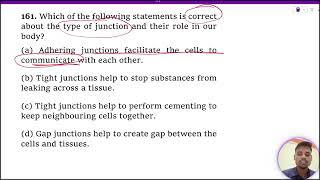 Which of the following statements is correct about the type of junction and their role in our body [upl. by Colon84]