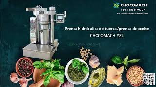 Tutorial de operación de prensa de aceite hidráulico completamente automática CHOCOMACH YZLtutorial [upl. by Sev389]