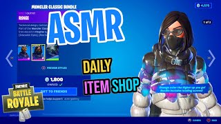 ASMR Fortnite Moncler Skins Are Back Daily Item Shop 🎮🎧 Relaxing Whispering 😴💤 [upl. by Airdni392]