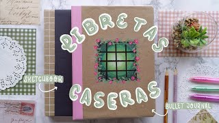 ASÍ HAGO MIS PROPIOS CUADERNOS ✨ SKETCHBOOK CASERO y LIBRETA DIY para AGENDA o BULLET JOURNAL 2022 [upl. by Eugnimod]